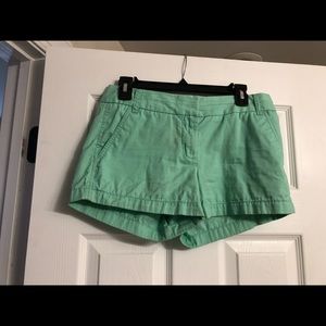 J Crew Factory Mint Green Chino Shorts